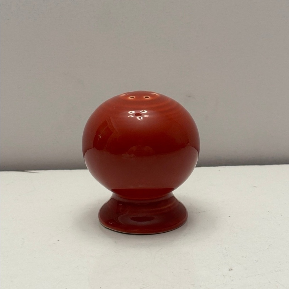 Fiesta Ware Persimmon/ red /orange Round Salt Shaker Vintage